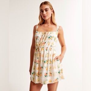 Abercrombie & Fitch Peach Print Mini Dress